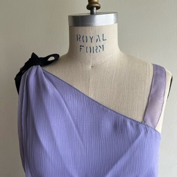 🎉HP🎉 NEW Vera Wang Lavender Silk Dress SZ-6 - Picture 1 of 16